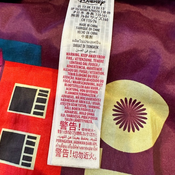 Disney Encanto faux Shearling Teddy colorful zip up jacket kids size 13 - Picture 15 of 17